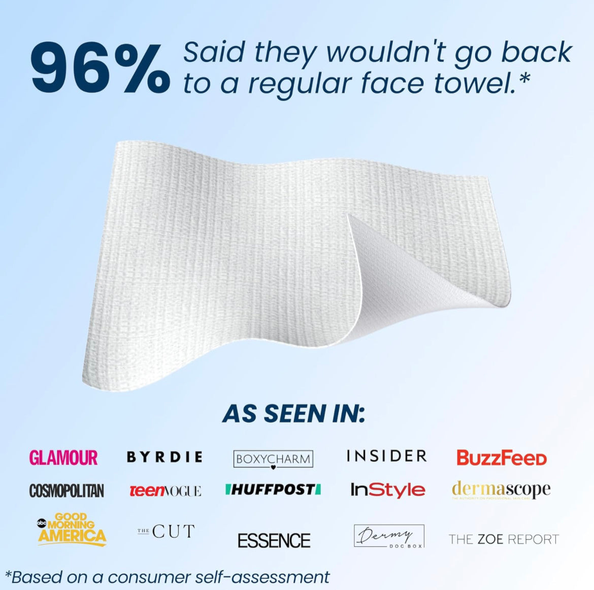 Clean Skin Club Clean Towels XL. 50 Count