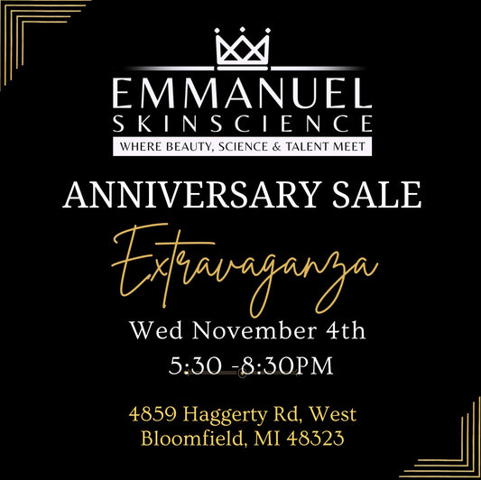 * ANNIVERSARY SALE EXTRAVAGANZA Wed Nov 4th @ 5:30PM